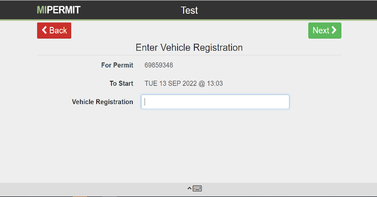 An image showing the booking screen